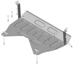 Защита стальная Мотодор для картера двигателя, КПП на KIA Sportage