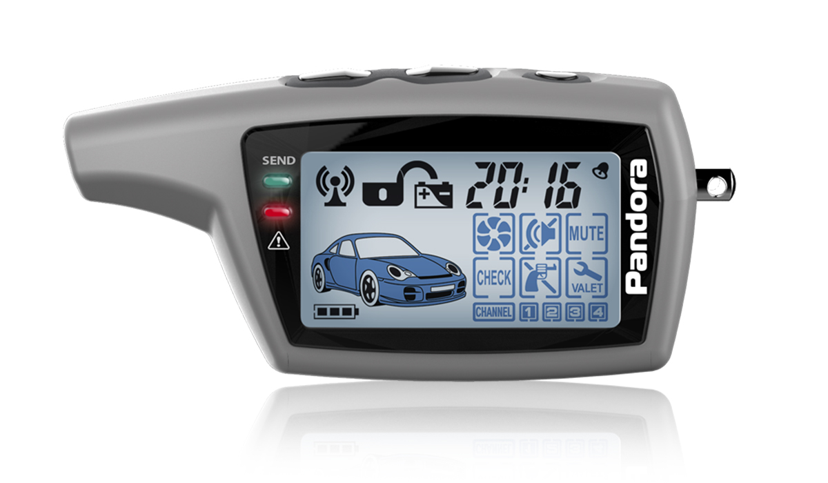 Брелок Pandora LCD DXL 077 grey