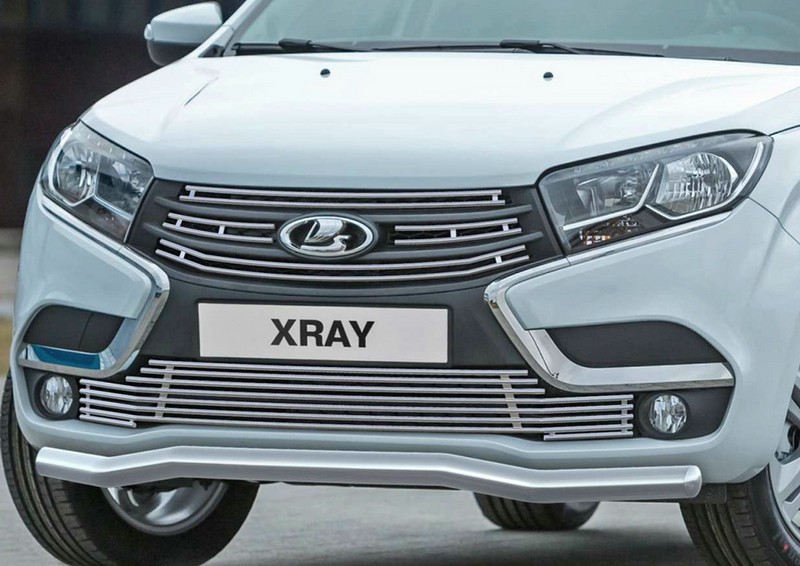 Решетка радиатора d10 RIVAL на Lada X-Ray 2015 - 2017 (Арт. G.6003.002)