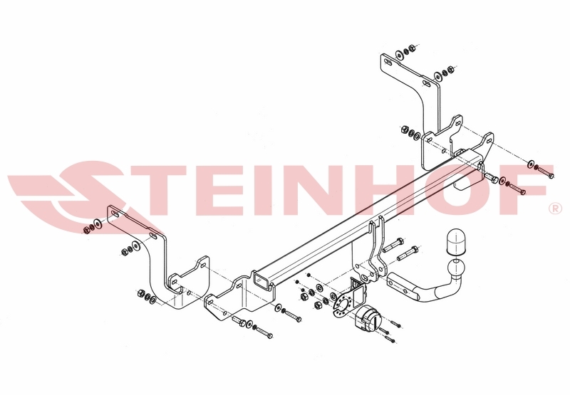 Фаркоп Steinhof для Citroen C4 Spacetourer/ Grand C4 Spacetourer и C4 Picasso/ Grand C4 Picasso