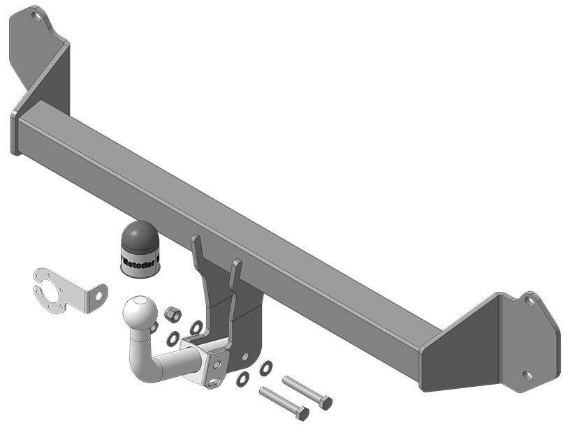 Фаркоп Motodor с оцинкованным шаром для Mini Countryman и BMW X1/X2/2-Series АТ/GT