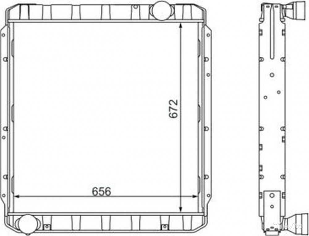 Автомобильный радиатор чертеж
