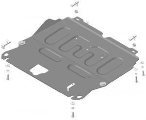 Защита стальная Мотодор для картера двигателя, КПП на Nissan X-Trail и Qashqai