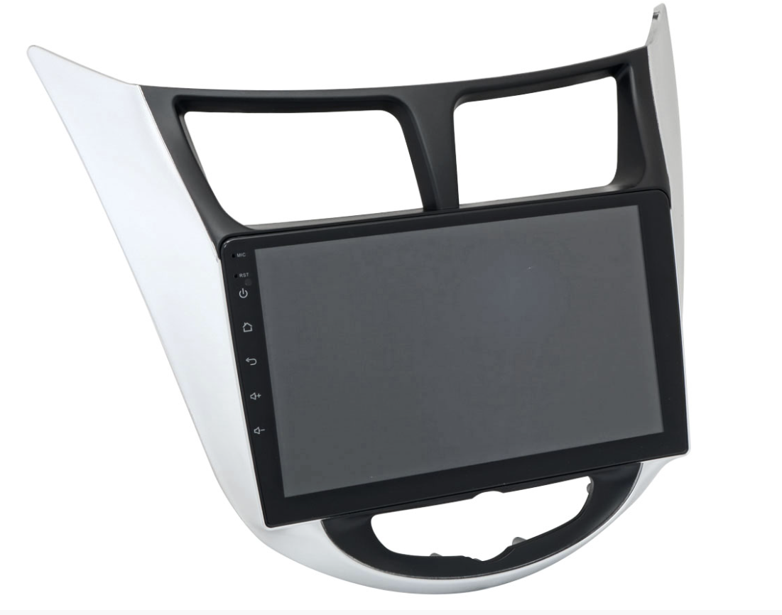 Рамка RHY-FC803 UMS HYUNDAI Solaris 2011-2017 BLACK/SILVER, 9"