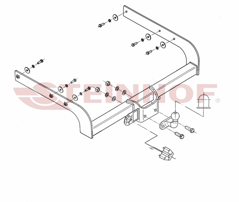 Фаркоп Steinhof для Volkswagen Transporter шасси T5 и T6