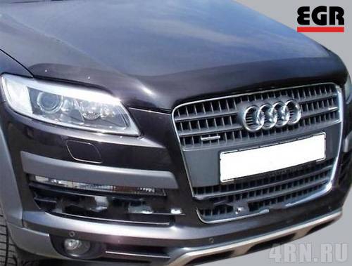 Дефлектор капота темный Audi Q7 2007-