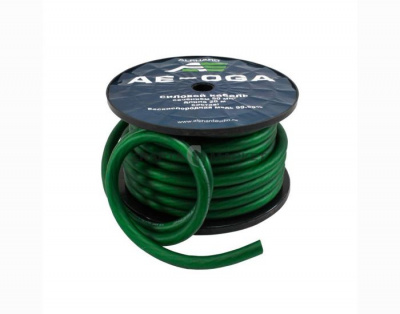 Силовой кабель 0GA зеленый ALPHARD AE-0GA (1м)