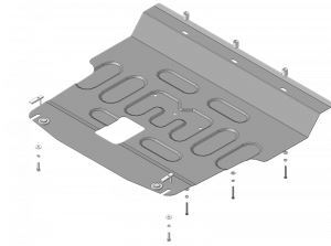 Защита стальная Мотодор для картера двигателя и КПП на KIA Sorento