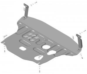 Защита стальная Мотодор для картера двигателя и КПП на KIA Seltos и Soul