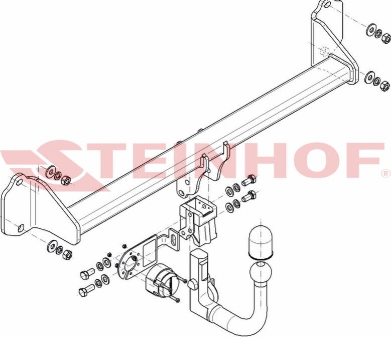 Фаркоп Steinhof для BMW X1 и 2-Series Active Tourer/Gran Tourer, шар AV