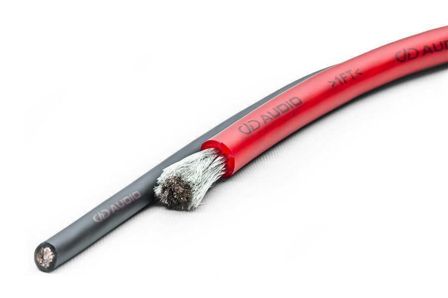 Силовой кабель DD Audio Z-wire 0Ga Red (1б-15м)(1м)