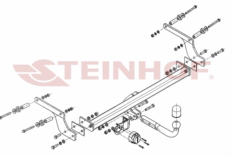 Фаркоп Steinhof для Renault Duster (HS и HM) и Nissan Terrano