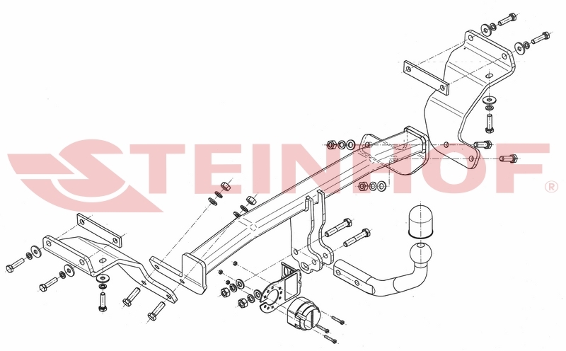 Фаркоп Steinhof для Hyundai i30 (GD) универсал и Kia Ceed (JD) универсал