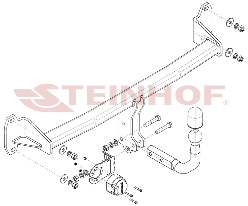 Фаркоп Steinhof для Mini Cooper Countryman, шар А, 2000 кг