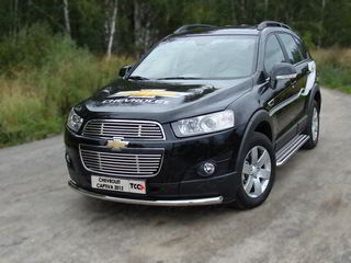 Пороги с площадкой 42,4 мм CHEVROLET CAPTIVA 2012 - 2013 г.в. от ТСС (Арт. CHEVCAP12-04)