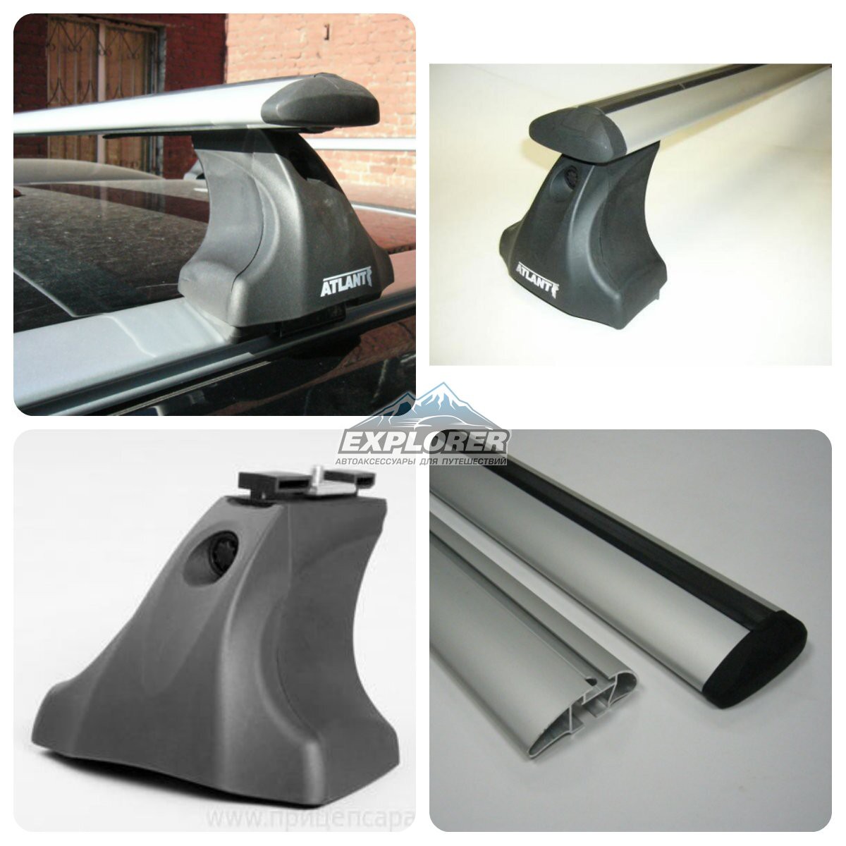 Багажник на крышу Атлант для Mazda 3 MPS 2010г-н.в. hathback (крыловидные дуги) 7001+8823+7011