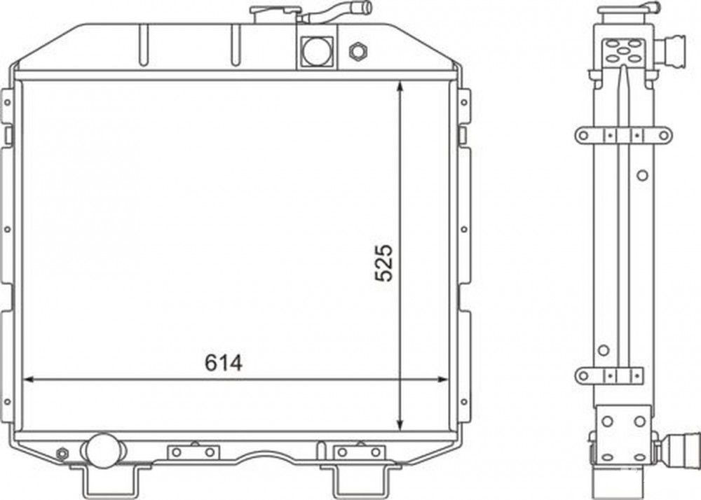 Автомобильный радиатор чертеж