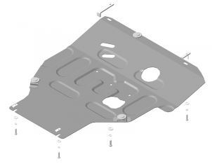 Защита стальная Мотодор для картера двигателя, КПП на Nissan Tiida/NV200/Sentra