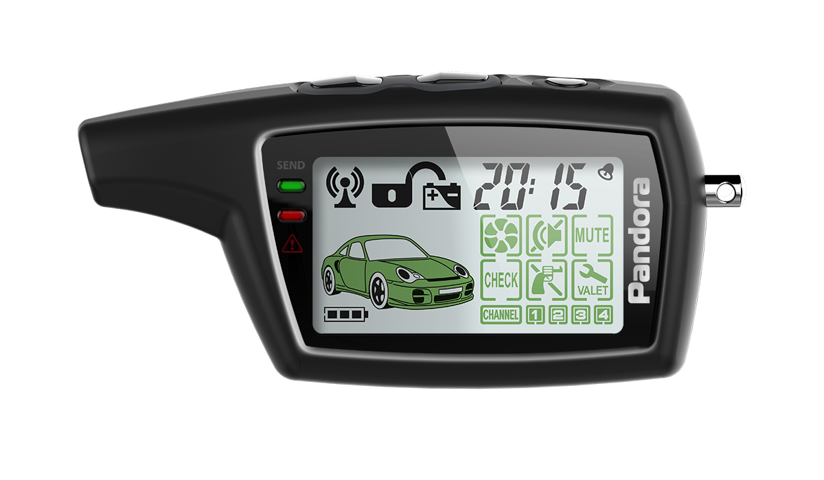 Брелок Pandora LCD DXL 0745 black