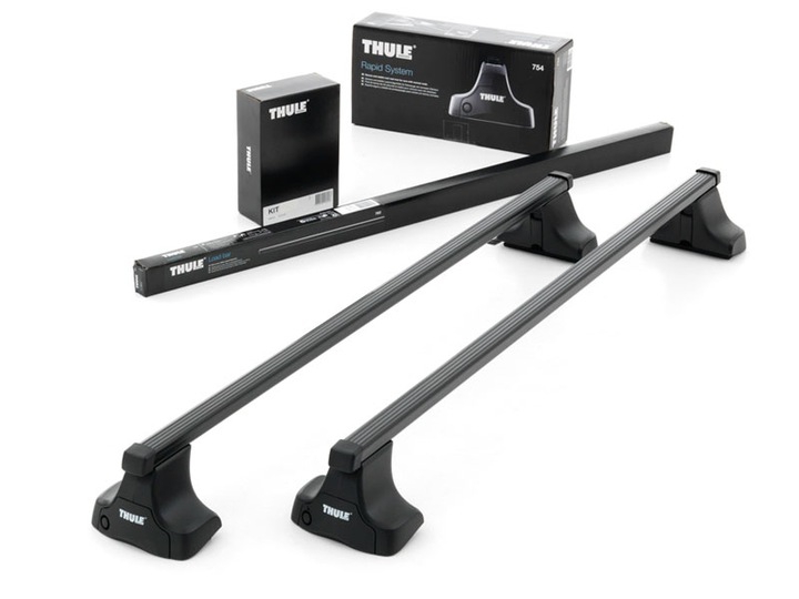 Стальной багажник на крышу автомобиля TOYOTA Vios, 4-dr Sedan, 2007-2013 Thule SquareBar- 1180 mm (Арт. 712200-754-1427)