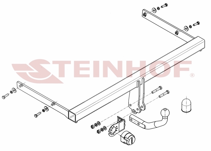 Фаркоп Steinhof для Skoda Superb II лифтбек/универсал (3T/B6)